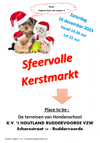 Hondenschool KV 't Houtland - Kerstmarkt 2023